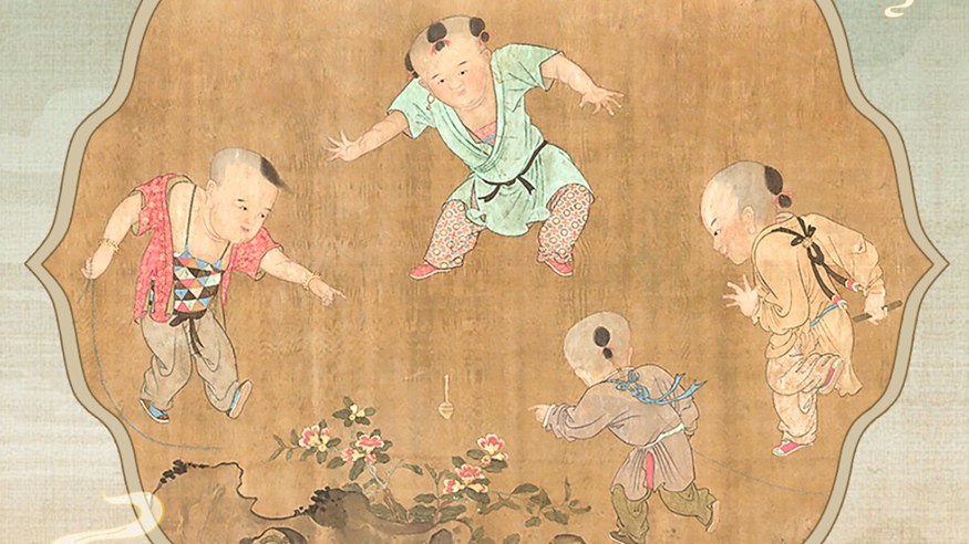 這幅畫(huà)中藏著(zhù)古代小朋友的童趣世界