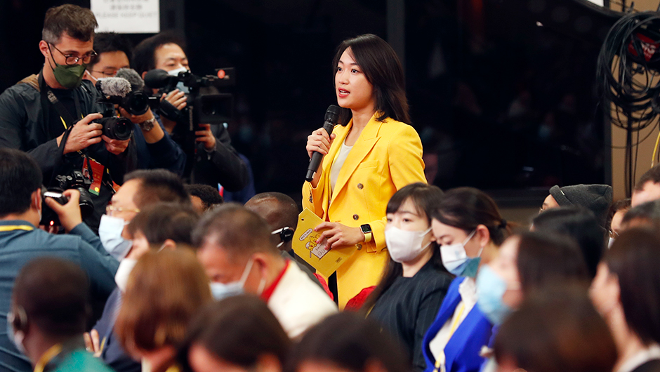 中央廣播電視總臺CGTN記者提問(wèn)