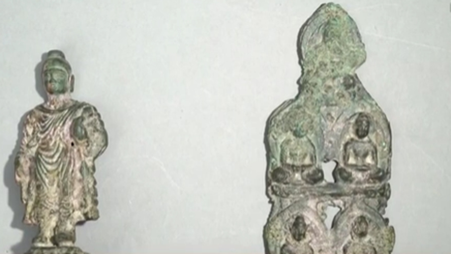 陜西咸陽(yáng)出土中國最早的金銅佛像